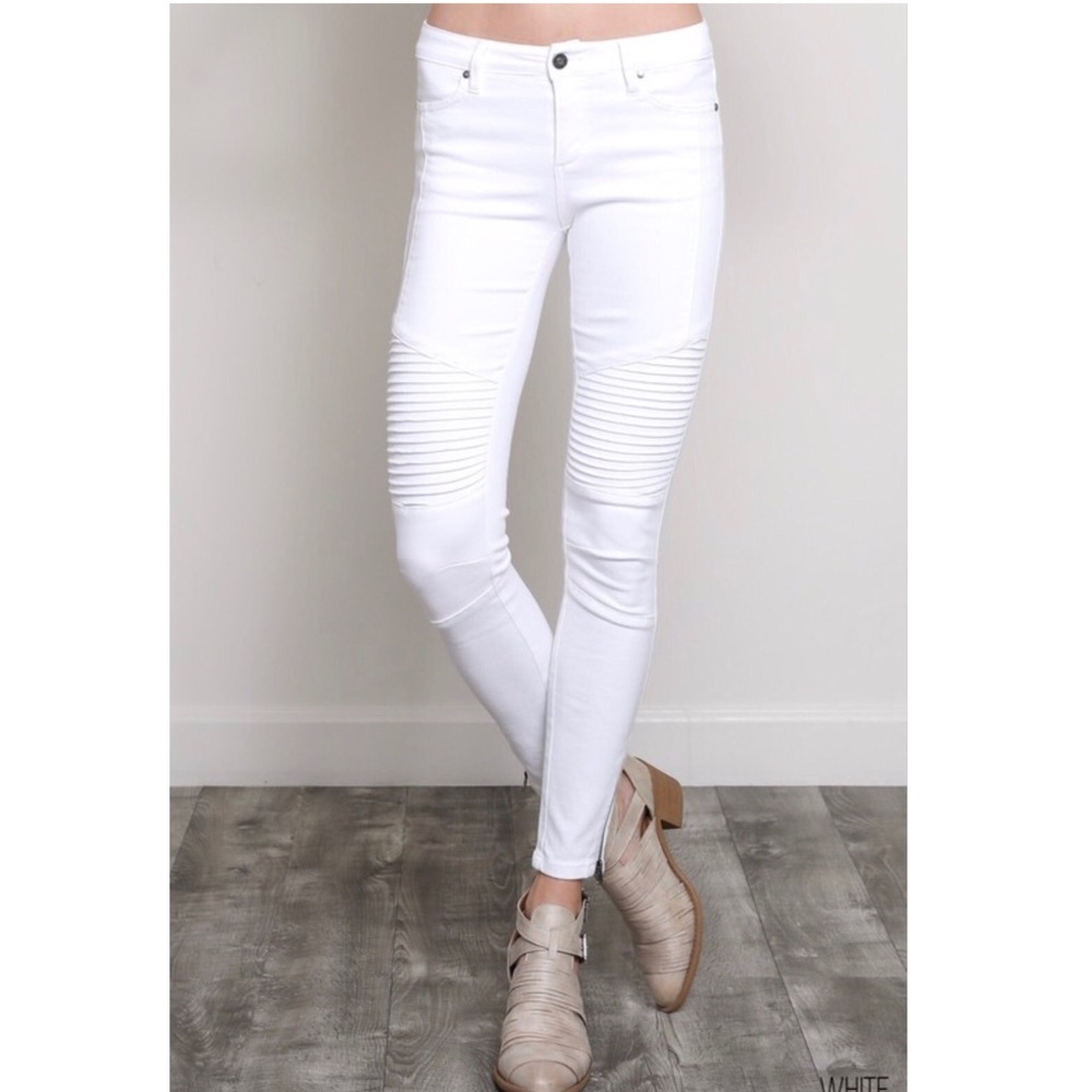 Rylie Moto Jeans (white)